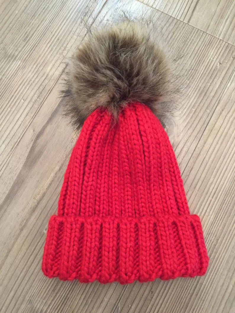 Adults Bobble Hat, Pom Pom Beanie, Matching Bobble Hat, Beanie, Pom Pom Hat, Woolly Hat, Woollen Hat, winter hat