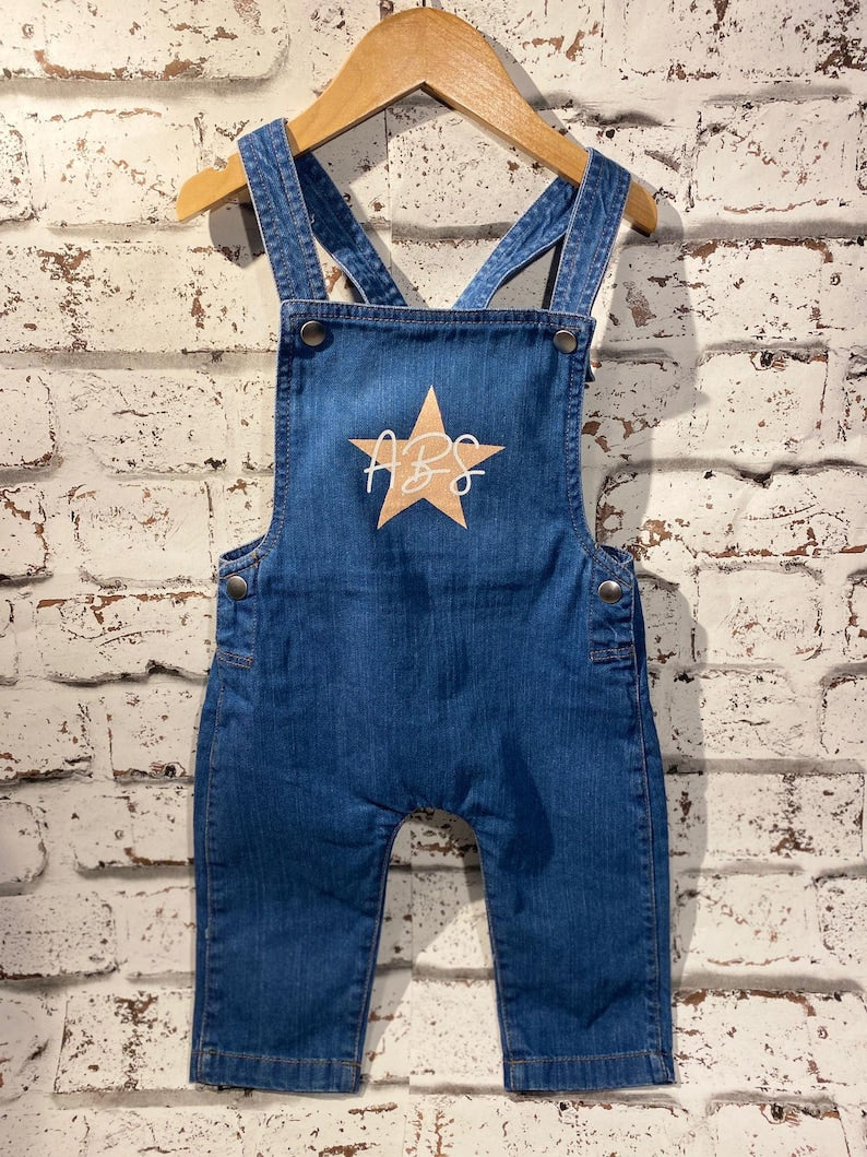 Baby & Toddler Personalised Dungarees- Babywear - Denim - Personalised Babywear- Birthday Clothing - Fashion - Style - Toddler Clothing