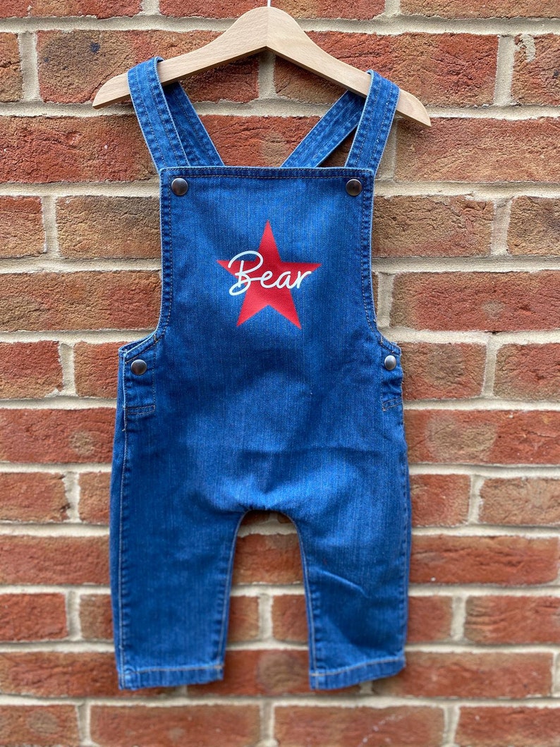 Baby & Toddler Personalised Dungarees- Babywear - Denim - Personalised Babywear- Birthday Clothing - Fashion - Style - Toddler Clothing