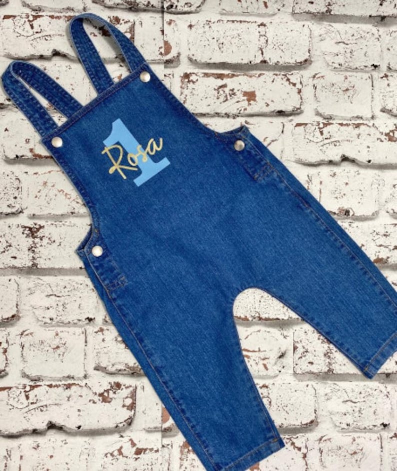 Baby & Toddler Personalised Dungarees- Babywear - Denim - Personalised Babywear- Birthday Clothing - Fashion - Style - Toddler Clothing