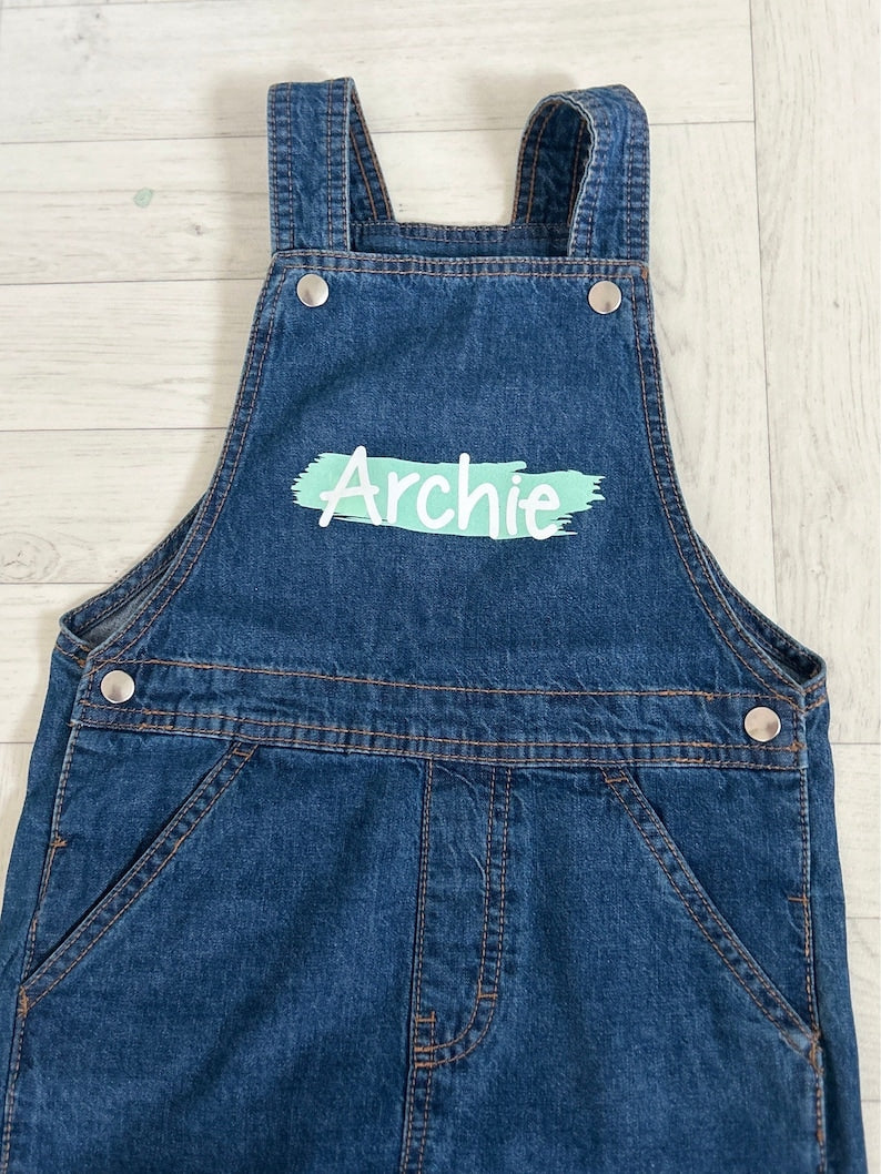 Baby & Toddler Personalised Dungarees- Babywear - Denim - Personalised Babywear- Birthday Clothing - Fashion - Style - Toddler Clothing