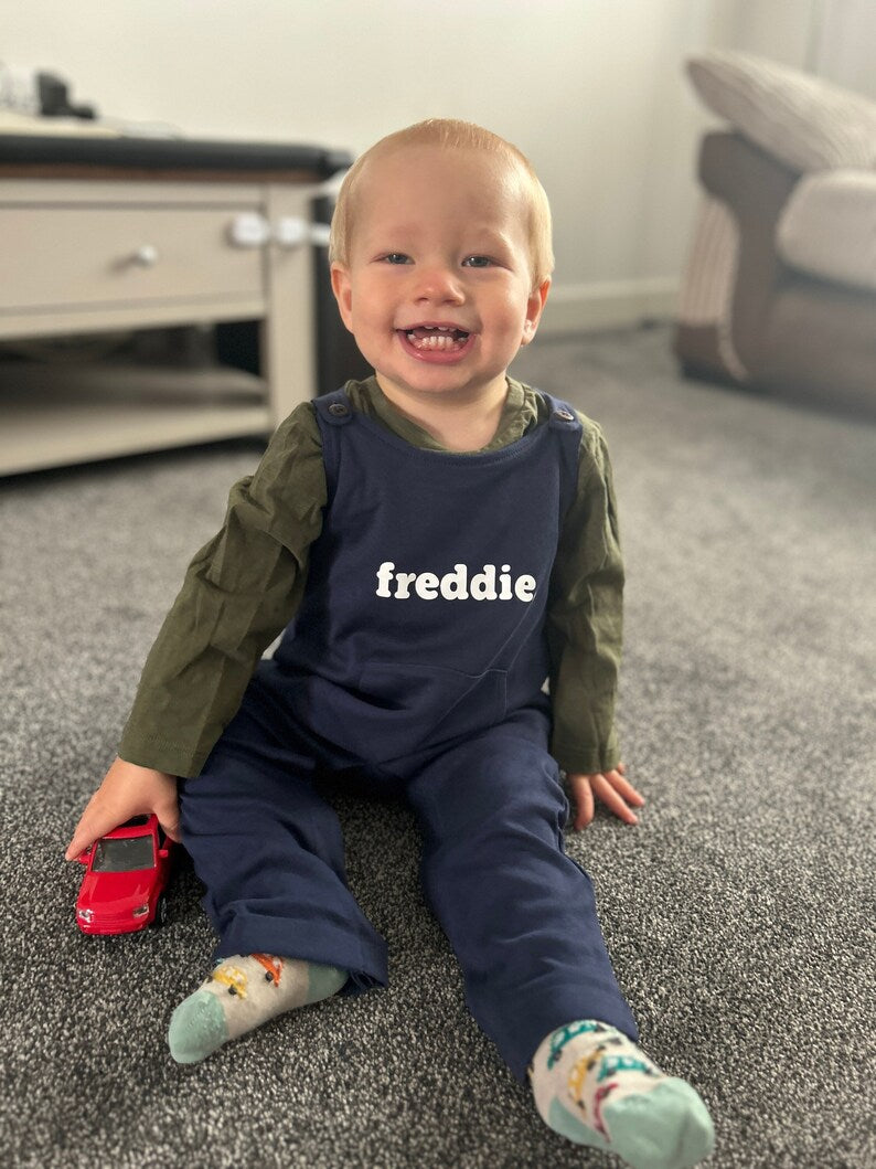 Baby & Toddler Personalised Dungarees- Babywear - Denim - Personalised Babywear- Birthday Clothing - Fashion - Style - Toddler Clothing